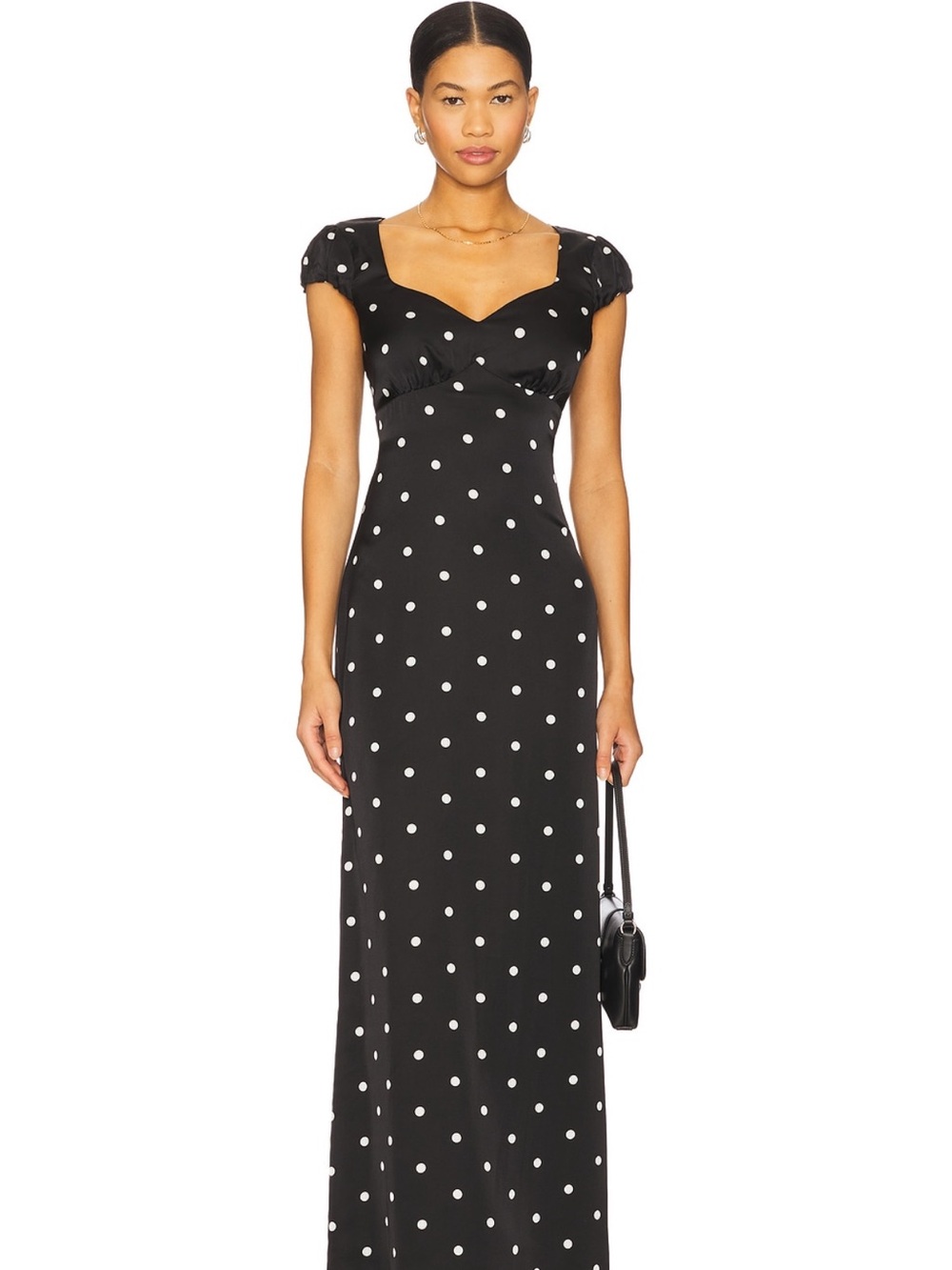 REVOLVE Black & White Polka Dot Maxi Dress